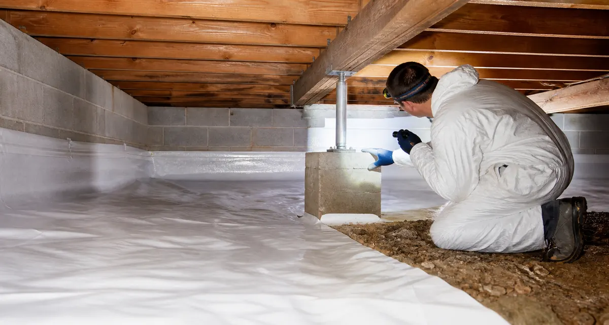 Crawl-space repair and moisture inspection